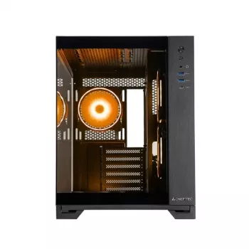 Chieftec Visio GM-30B-TG-OP zwart tempered glass x 2 cube zwart
