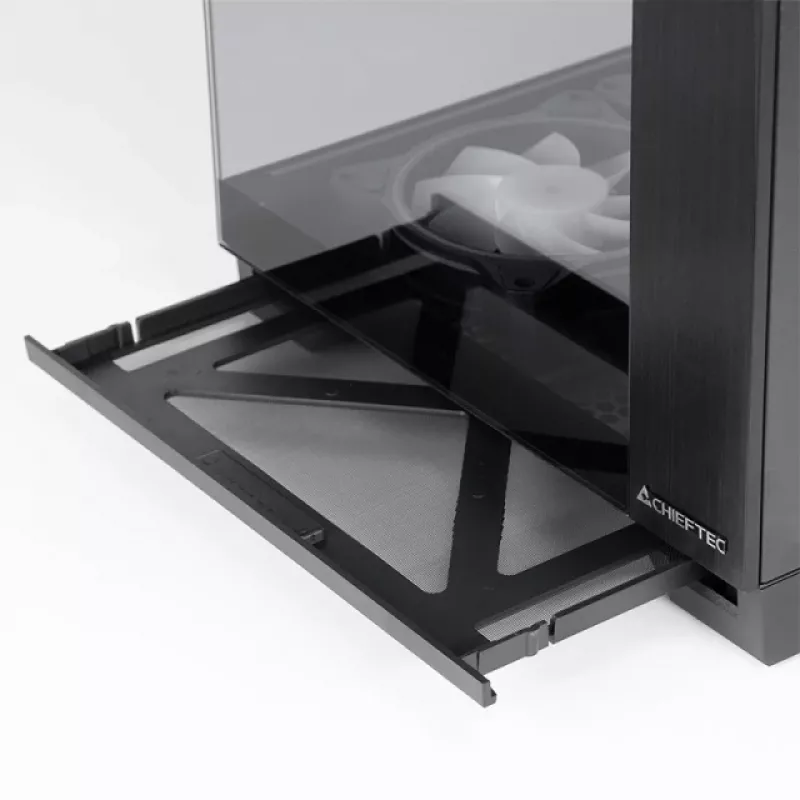 Chieftec Visio GM-30B-TG-OP zwart tempered glass x 2 cube zwart