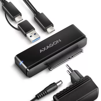Axagon ADSA-FPX USB-C 10Gbps FAST PORT X adapter voor 2,5-inch/3,5-inch SSD/HDD