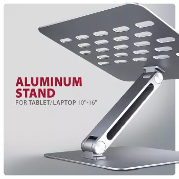 Axagon STND-LQ standaard voor notebooks en tablets 10 inch–17,3 inch. Verstelbare hoogte en hoek