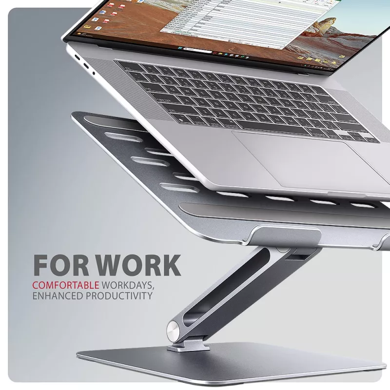 Axagon STND-LQ standaard voor notebooks en tablets 10 inch–17,3 inch. Verstelbare hoogte en hoek