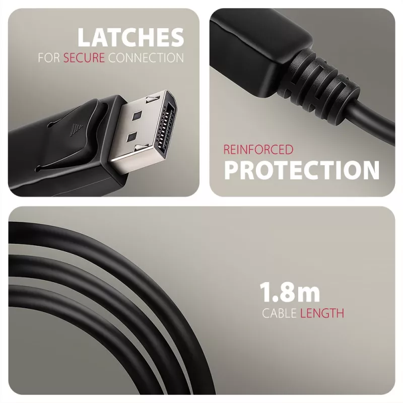 Axagon RVD-HI20C2 DisplayPort -> HDMI 2.0b-kabel 1,8m, 4K/60Hz