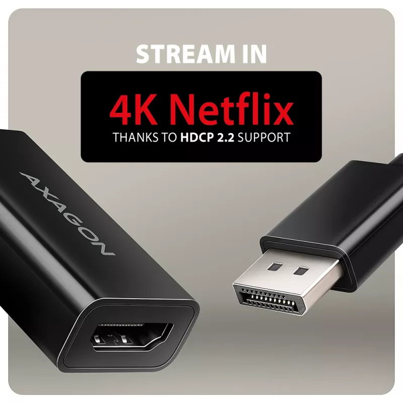 Axagon RVD-HI20N DisplayPort -> HDMI 2.0b-adapter, 4K/60Hz