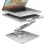 Axagon STND-LR aluminium standaard met 360°-draaiing voor laptops 10 inch–17,3 inch. Verstelbare hoogte en helling.