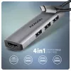 Axagon HMC-H3A USB 5Gbps-hub, 3x USB-A, HDMI 4k/30Hz, 15cm USB-C-kabel