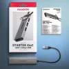 Axagon HMC-H3A USB 5Gbps-hub, 3x USB-A, HDMI 4k/30Hz, 15cm USB-C-kabel