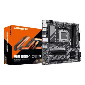 GIGABYTE B850M DS3H moederbord - AMD Ryzen 9000 Series CPU's, 16+2+2 fasen digitale VRM, tot 8200MHz DDR5 (OC), 1xPCIe 5.0 + 1xPCIe 4.0 M.2, 2.5 LAN, USB 3.2 Gen 2