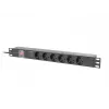 PDU Lanberg PDU-06F-0200-BK 6 AC-uitgangen 1U zwart