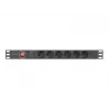 PDU Lanberg PDU-06F-0200-BK 6 AC-uitgangen 1U zwart