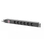 PDU Lanberg PDU-06F-0200-BK 6 AC-uitgangen 1U zwart