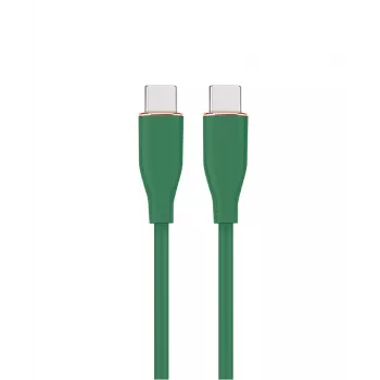 GEMBIRD USB Type-C Power Delivery (PD) 60W siliconen oplaad- en datakabel, 1,5 m Midnight Green