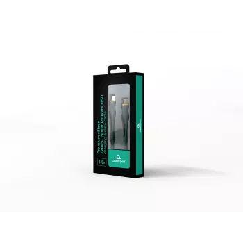 GEMBIRD USB Type-C Power Delivery (PD) 60W siliconen oplaad- en datakabel, 1,5 m Midnight Green