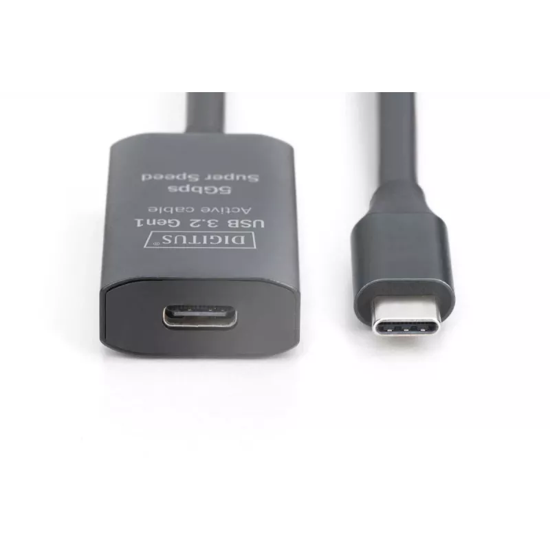 DIGITUS actieve USB-C-verlengkabel – 5G USB 3.2 Gen1 USB-C – USB-C (M/F) – 5 m