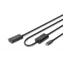 DIGITUS actieve USB-C-verlengkabel - 5G USB 3.2 Gen1 USB-C - USB-C (M/F) - 10 m
