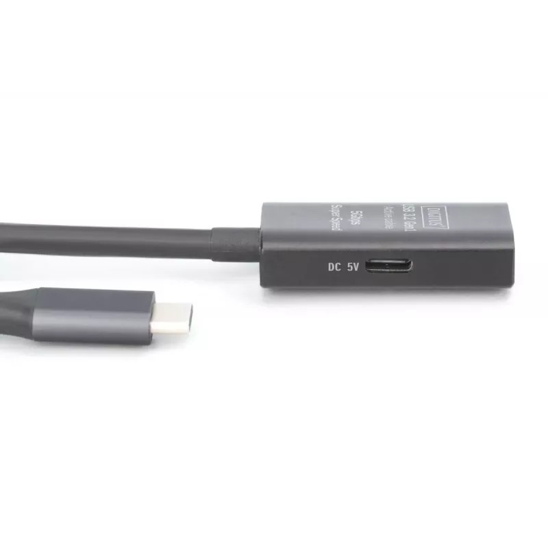 DIGITUS actieve USB-C-verlengkabel - 5G USB 3.2 Gen1 USB-C - USB-C (M/F) - 10 m