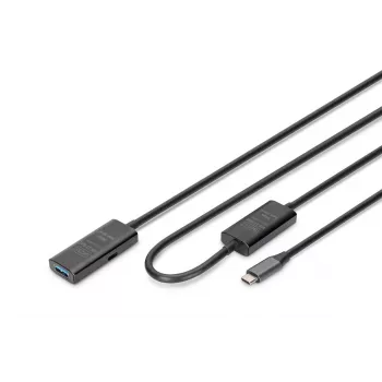 DIGITUS actieve USB-C-verlengkabel – 5G USB 3.2 Gen1 USB-C – USB-A (M/F) – 10 m