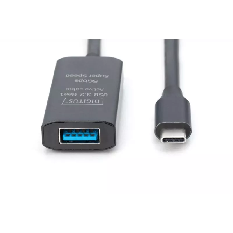 DIGITUS actieve USB-C-verlengkabel – 5G USB 3.2 Gen1 USB-C – USB-A (M/F) – 10 m