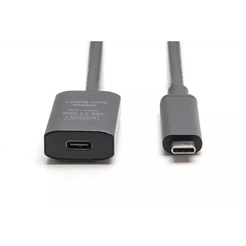 DIGITUS actieve USB-C-verlengkabel – 10G USB 3.2 Gen2 USB-C – USB-C (M/F) – 5 m