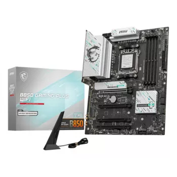 Moederbord MSI B850 GAMING PLUS WIFI ATX — AMD B850, socket AM5, DDR5, 4x DIMM, Wi-Fi 7, 5Gb LAN, 3x M.2, HDMI 2.1
