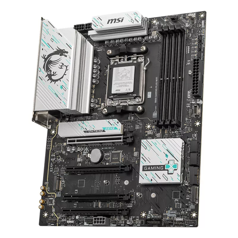 Moederbord MSI B850 GAMING PLUS WIFI ATX — AMD B850, socket AM5, DDR5, 4x DIMM, Wi-Fi 7, 5Gb LAN, 3x M.2, HDMI 2.1