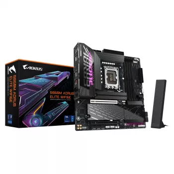 GIGABYTE B860M AORUS ELITE WIFI6E moederbord - Intel Core Ultra Series CPU's, 12+1+2+1 fasen VRM, tot 9200 MHz DDR5, 1xPCIe 5.0 + 2xPCIe 4.0 M.2, 2,5 GbE LAN, WIFI 6E, Thunderbolt