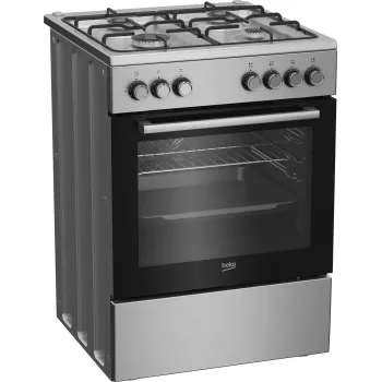 Beko FBE62130GXDN fornuis vrijstaand fornuis elektrisch gas zwart
