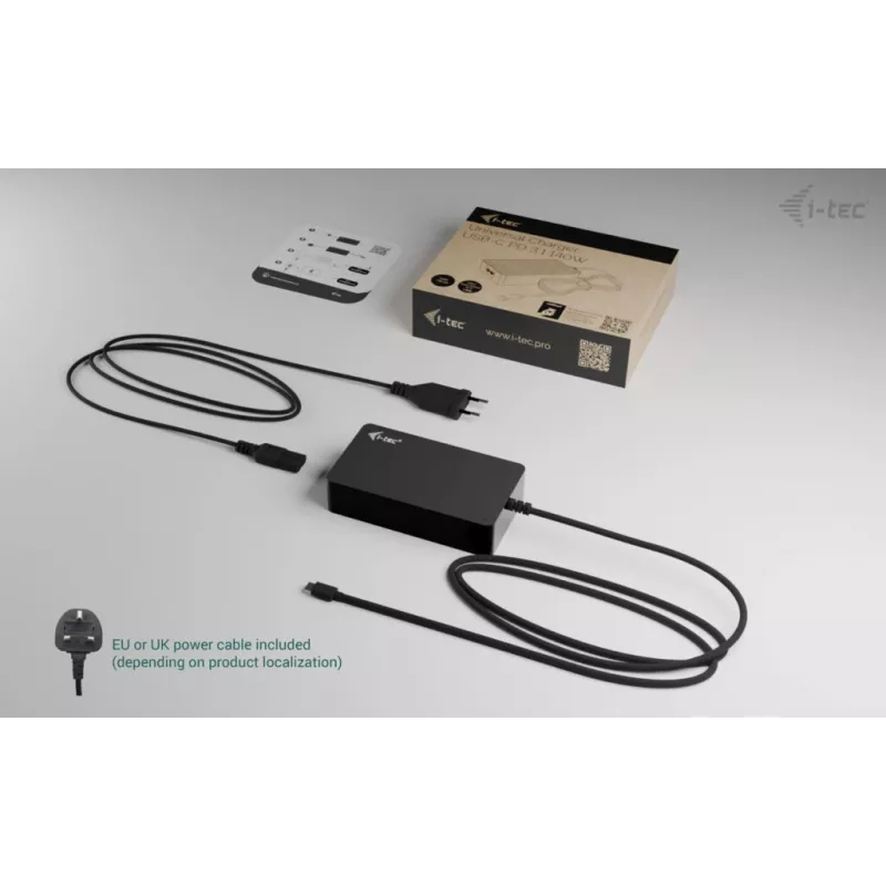 i-tec universele oplader USB-C PD 3.1 140 W, binnen, wisselstroom, 28 V, 5 A, zwart