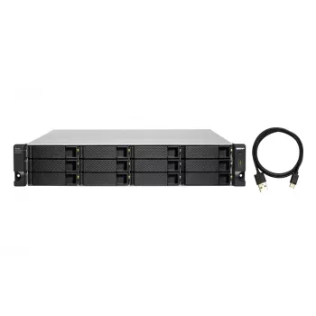 QNAP - TL-R1200C-RP - schijvenbehuizing - 12 bays (SATA-600) USB 3.2 Gen 2 (extern) rack-montage 2U