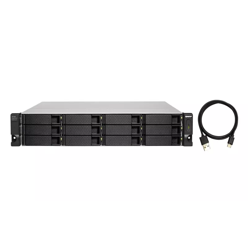 QNAP - TL-R1200C-RP - schijvenbehuizing - 12 bays (SATA-600) USB 3.2 Gen 2 (extern) rack-montage 2U