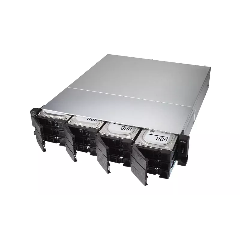 QNAP - TL-R1200C-RP - schijvenbehuizing - 12 bays (SATA-600) USB 3.2 Gen 2 (extern) rack-montage 2U