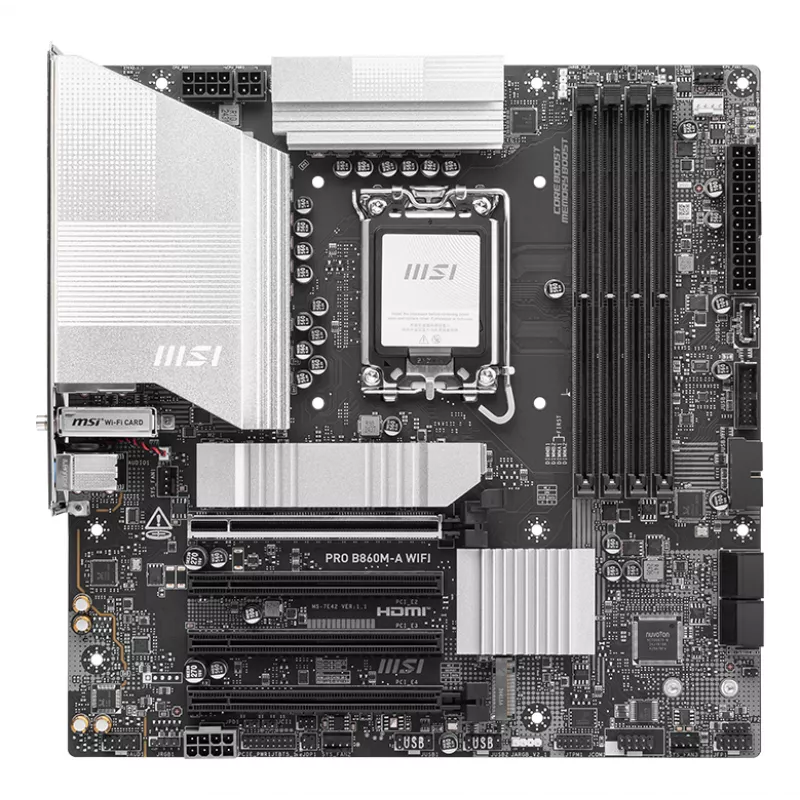 MSI PRO B860M-A WIFI moederbord Intel B860 LGA 1851 (Socket V1) micro ATX