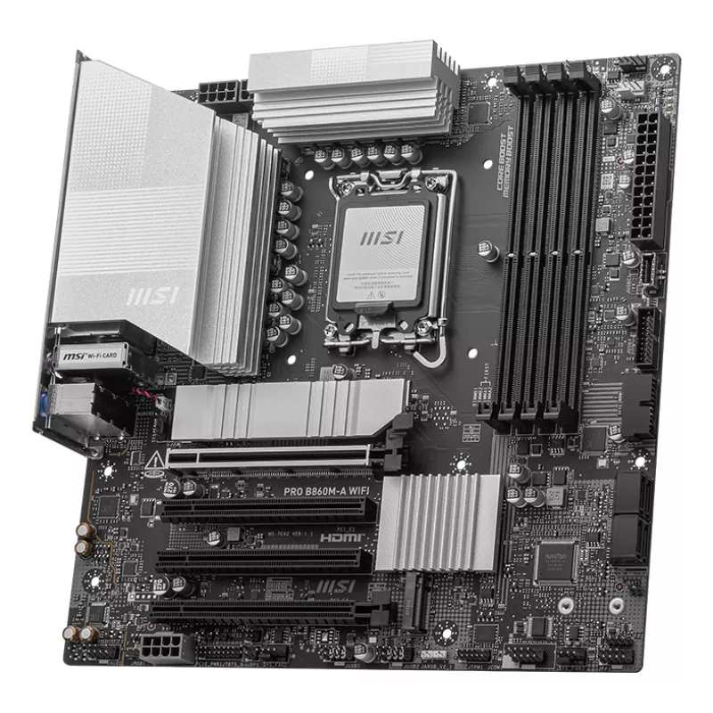 MSI PRO B860M-A WIFI moederbord Intel B860 LGA 1851 (Socket V1) micro ATX