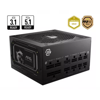 MSI MAG A850GL PCIE5 II voeding 850 W 20+4 pin ATX ATX zwart