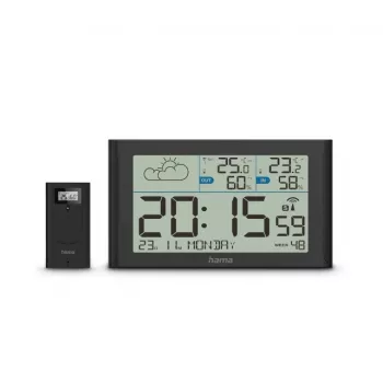 Digitaal weerstation Hama 00222216 zwart binnen-buitenthermometer-hygrometer