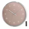 Radiografische wandklok Hama Fiji Circle roze zilver batterij AA