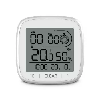 Digitale klok Hama 00185893 vierkant wit wand/tafel batterij AAA
