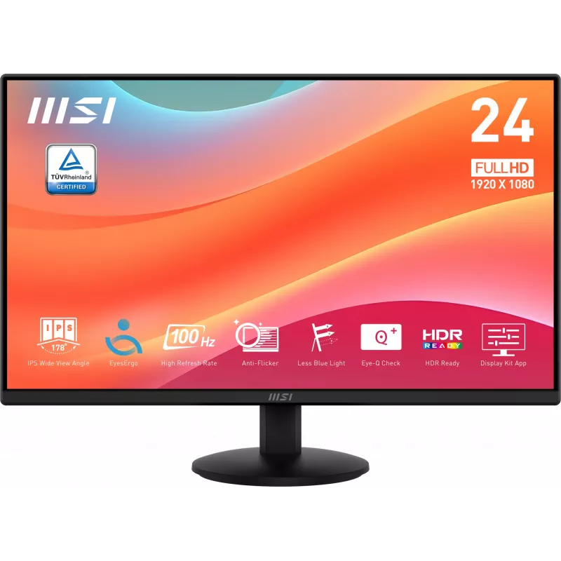 MSI Pro MP242L computermonitor 60,5 cm (23,8 inch) 1920 x 1080 pixel Full HD LCD zwart