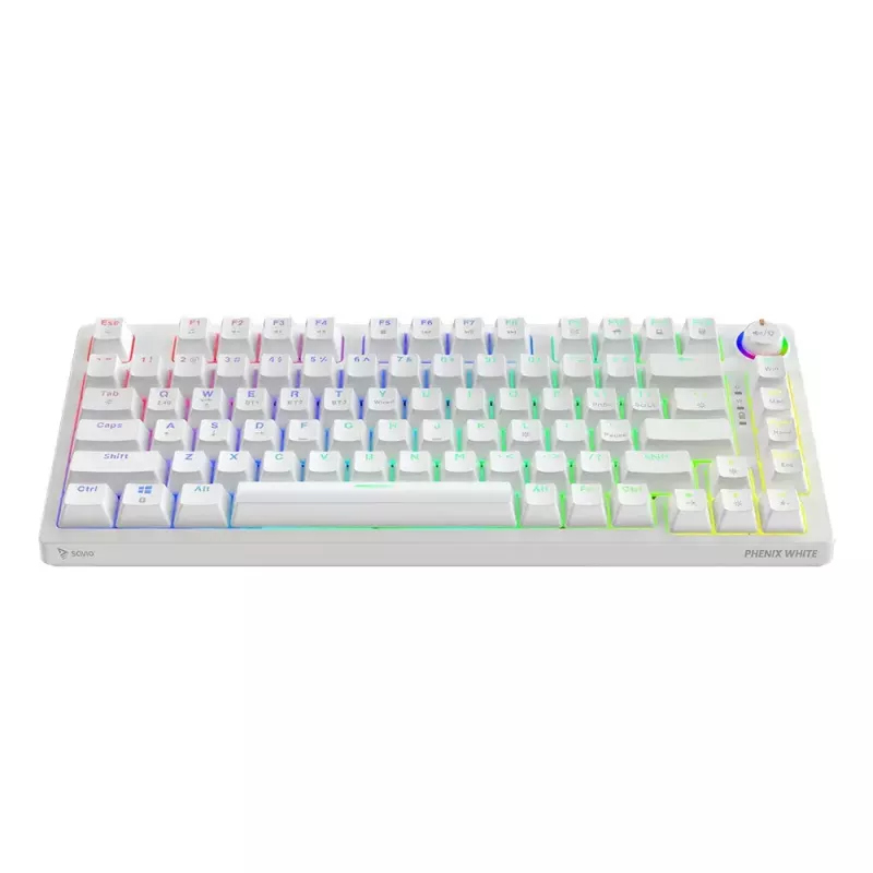 Gaming-toetsenbord Savio Phenix WHITE GAT geel USB Bluetooth QWERTY