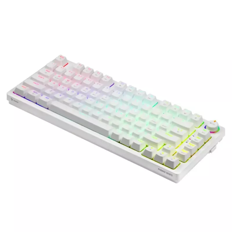 Gaming-toetsenbord Savio Phenix WHITE GAT geel USB Bluetooth QWERTY