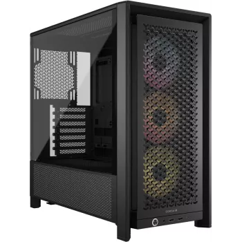 PC-behuizing CORSAIR FRAME 4000D RS ARGB Midi Tower zwart — ATX/Micro-ATX/Mini-ITX, gehard glas, ARGB-ventilator, tot 370 mm GPU