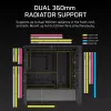 PC-behuizing CORSAIR FRAME 4000D RS ARGB Midi Tower zwart — ATX/Micro-ATX/Mini-ITX, gehard glas, ARGB-ventilator, tot 370 mm GPU