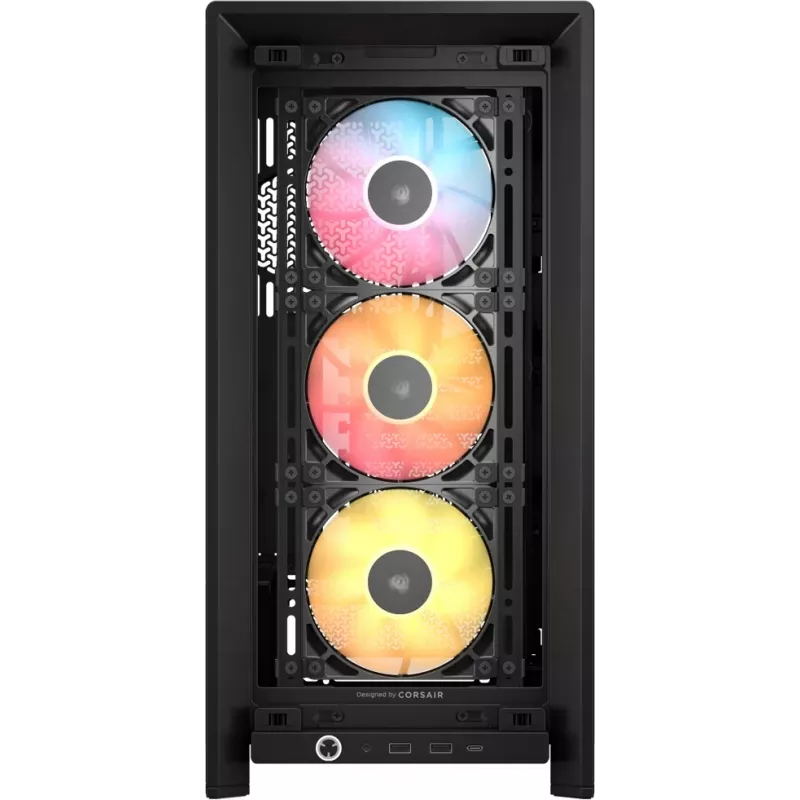 PC-behuizing CORSAIR FRAME 4000D RS ARGB Midi Tower zwart — ATX/Micro-ATX/Mini-ITX, gehard glas, ARGB-ventilator, tot 370 mm GPU
