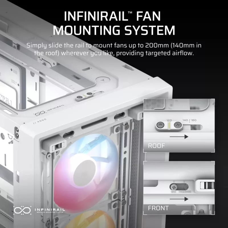 CORSAIR mid-tower - behuizing Midi Frame 4000d Rs ArGB wit