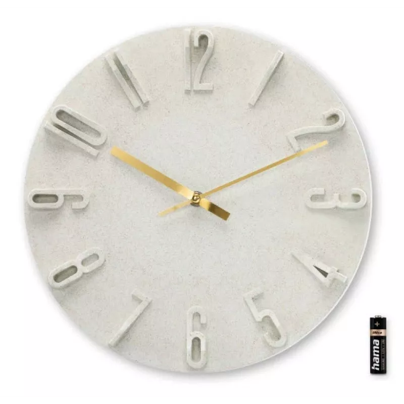 Hama Corfu quartzhorloge rond beige