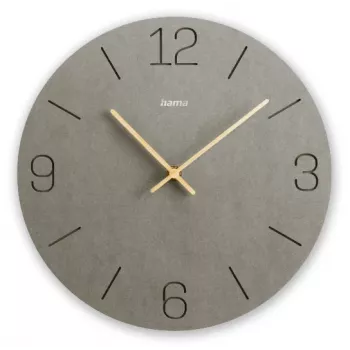 Hama Crete quartzhorloge rond grijs