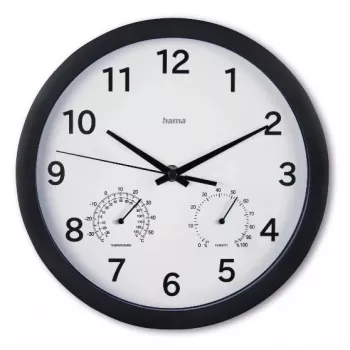 Hama Malta quartzhorloge rond zwart