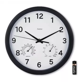 Hama Malta quartzhorloge rond zwart