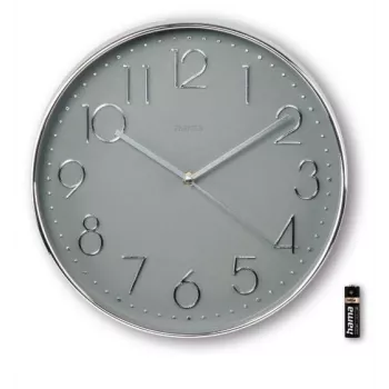 Hama Corsica quartzhorloge rond grijs, zilver