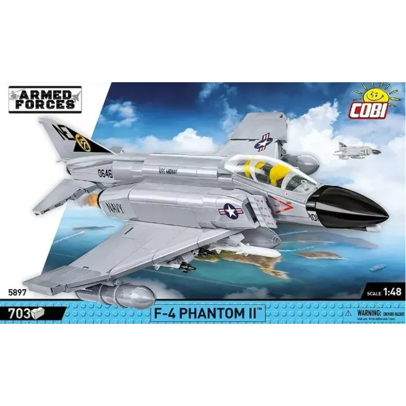Cobi Blocks Armed Force F-4 Phantom II model, bouwset met 703 onderdelen