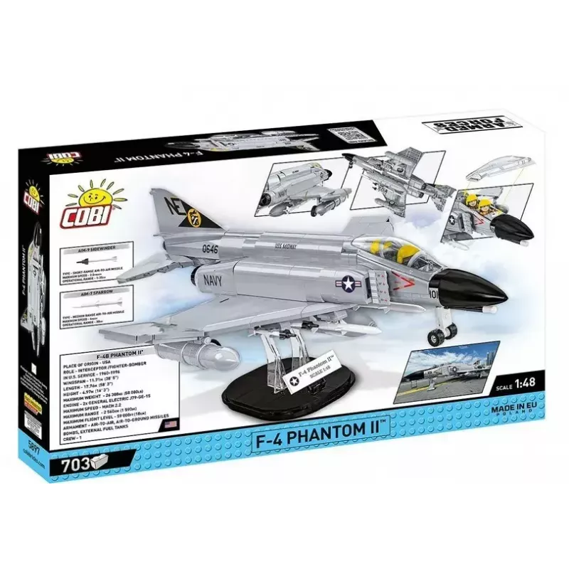 Cobi Blocks Armed Force F-4 Phantom II model, bouwset met 703 onderdelen
